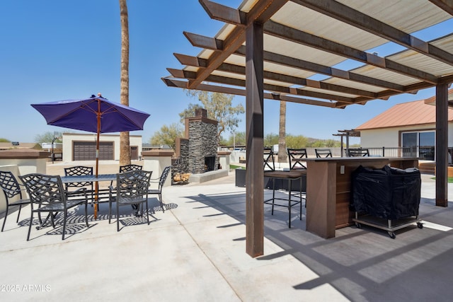 920 N 104th St, Mesa, AZ 85207 - view of patio / terrace featuring a pergola and outdoor dining area