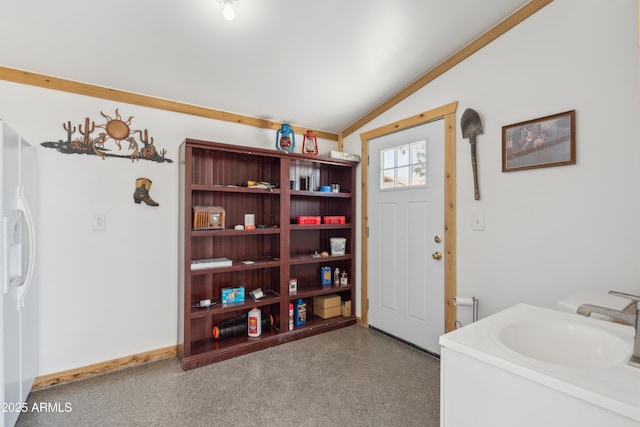 920 N 104th St, Mesa, AZ 85207 - interior space featuring lofted ceiling and a sink