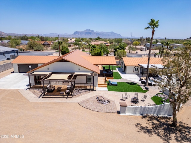 920 N 104th St, Mesa, AZ 85207 - aerial perspective of suburban area with a mountain backdrop