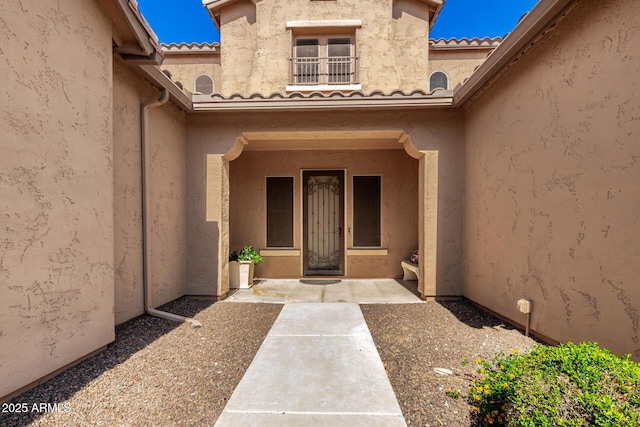 21605 S 187th Way, Queen Creek, AZ 85142 - entrance to property with a tiled roof and stucco siding