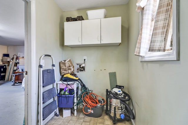 view of clothes washing area