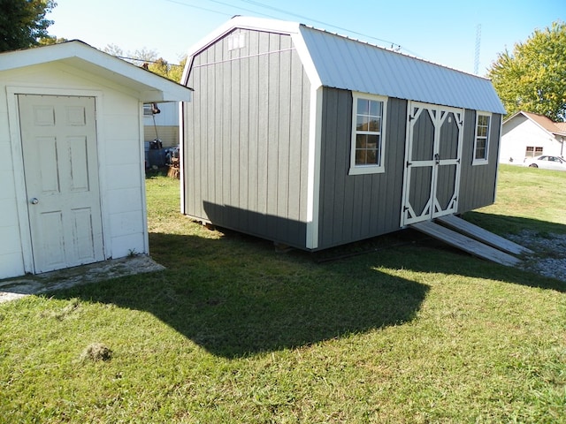 view of shed