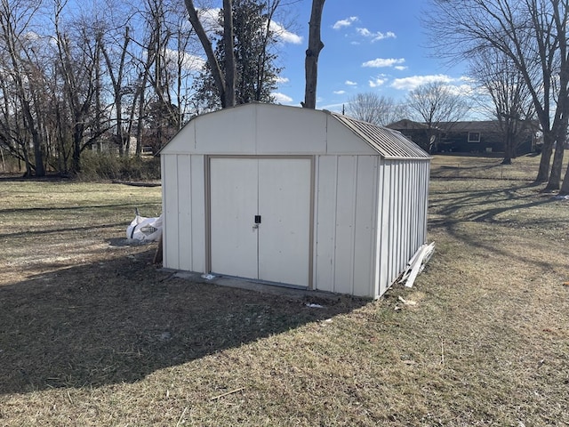 view of shed