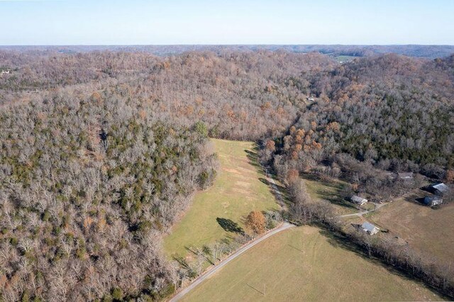 bird's eye view with a view of trees