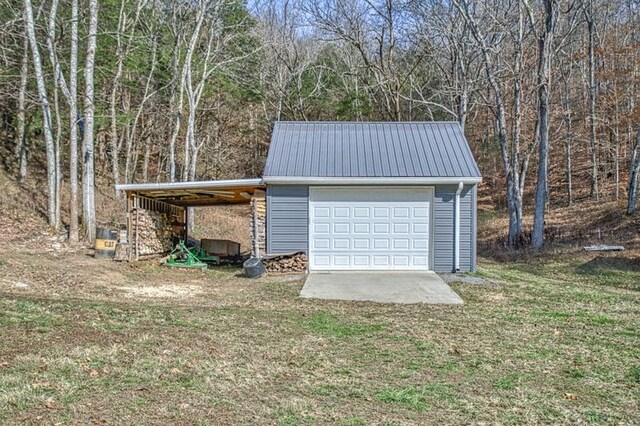 garage with a detached garage