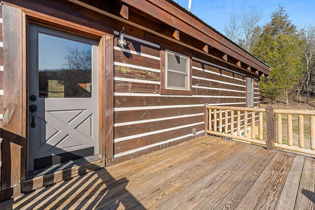 view of wooden deck