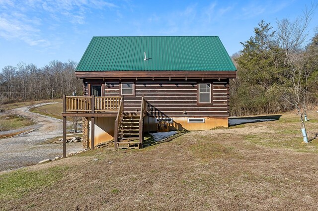 exterior space with stairs