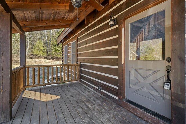 view of wooden deck