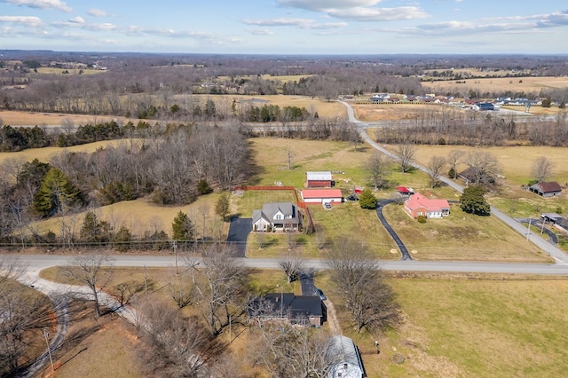 drone / aerial view featuring a rural view