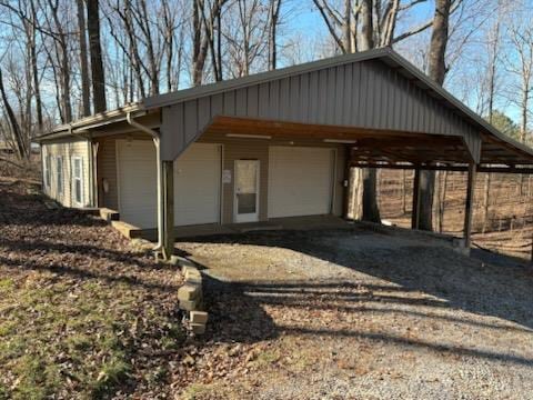 garage featuring a detached garage