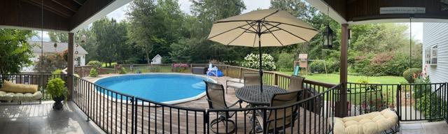 view of pool featuring a fenced in pool