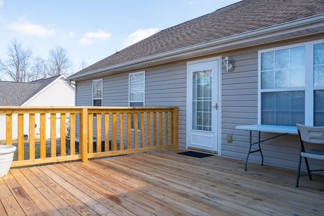 view of wooden deck