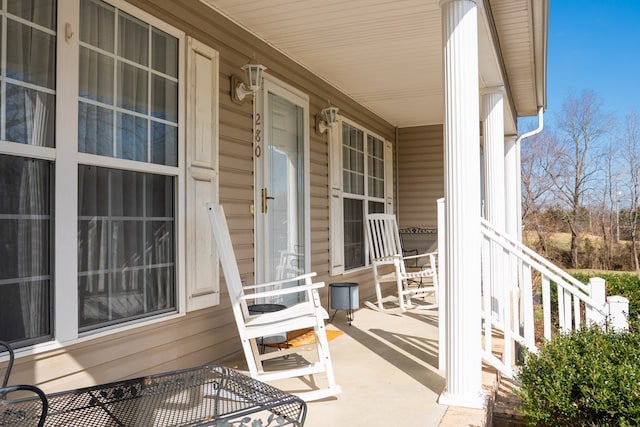 view of patio / terrace with covered porch