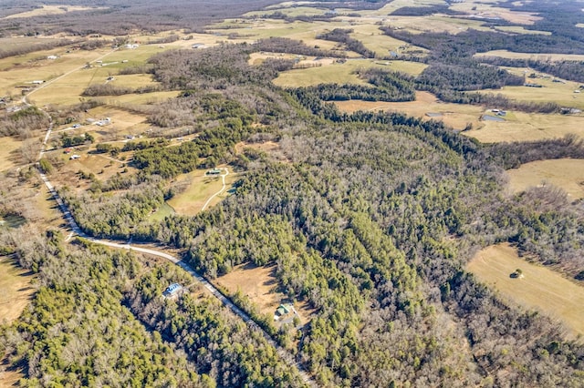 bird's eye view with a rural view