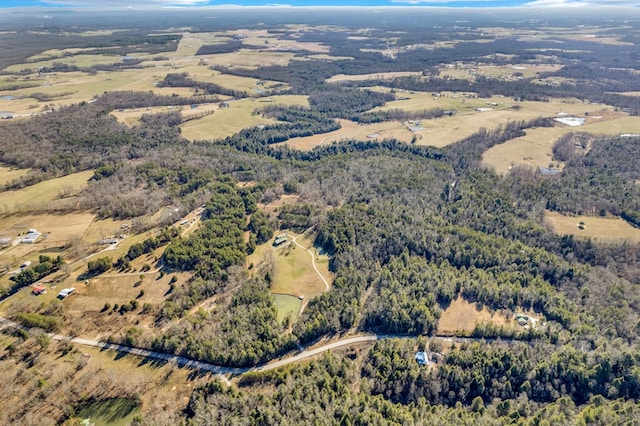 aerial view featuring a forest view