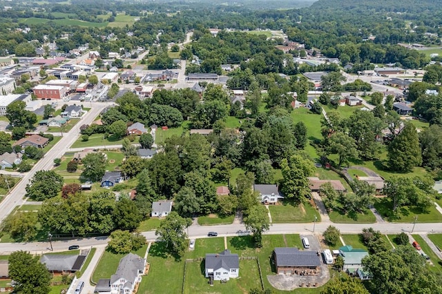 aerial view with a residential view