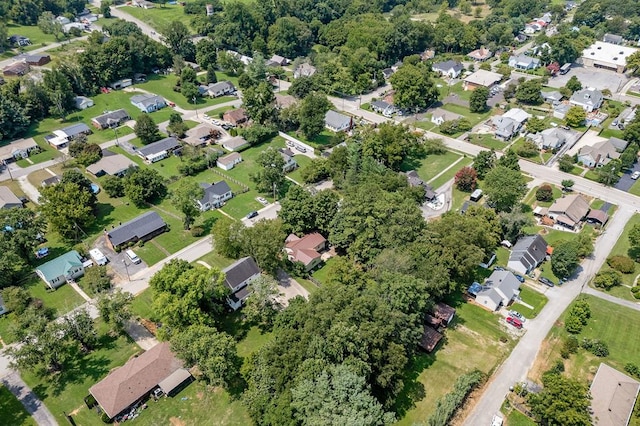 aerial view with a residential view