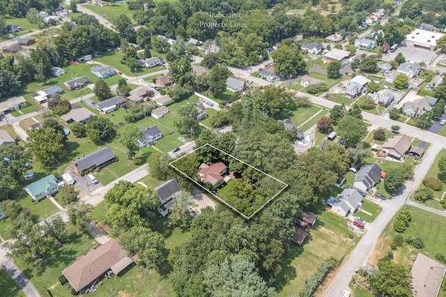 bird's eye view featuring a residential view