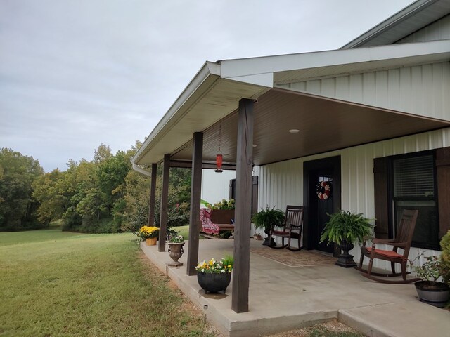 view of patio with a porch