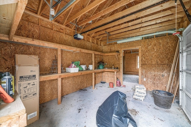 storage featuring a garage