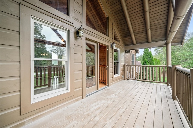 view of wooden deck