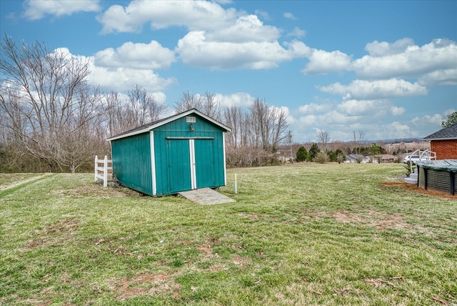 view of shed