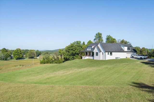 view of yard with a porch