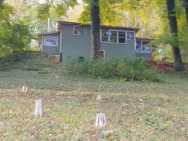 view of home's exterior with stucco siding