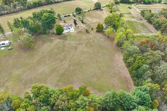 aerial view featuring a rural view