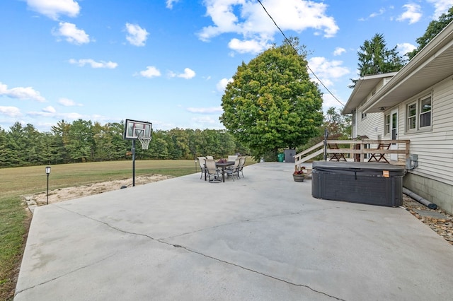 view of patio with outdoor dining area