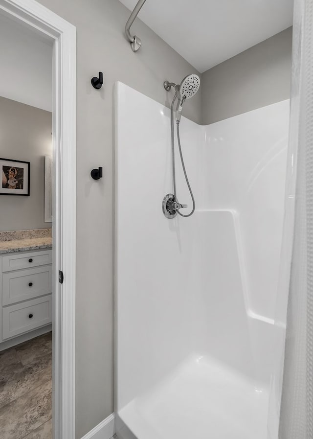 full bathroom with a shower with curtain