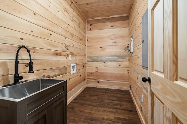 106 Raccoon Ln, Jamestown, TN 38556 - interior space with wood finished floors and wooden walls