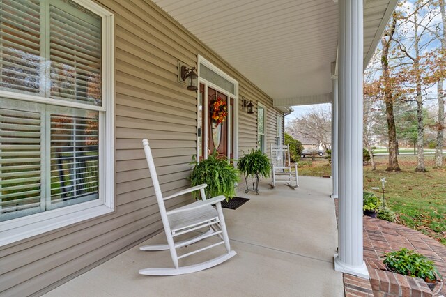 view of patio with covered porch