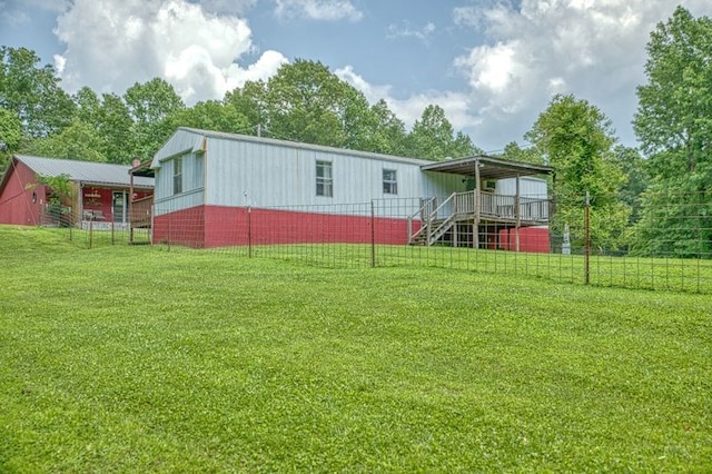 5088 Baptist Ridge Rd, Hilham, TN 38568 - rear view of property featuring stairs