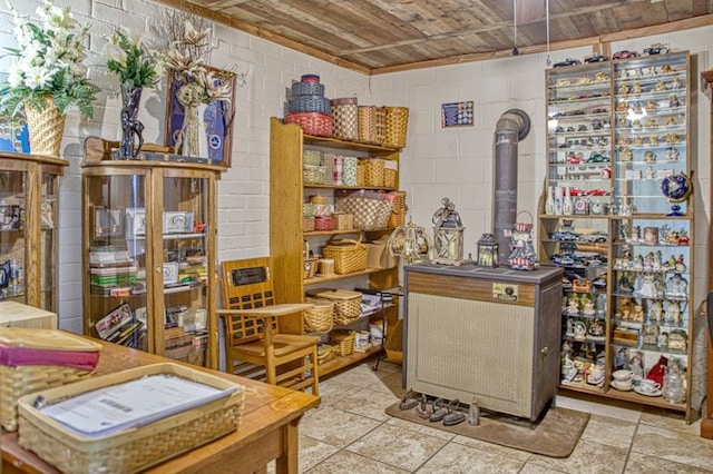 5088 Baptist Ridge Rd, Hilham, TN 38568 - miscellaneous room featuring concrete block wall