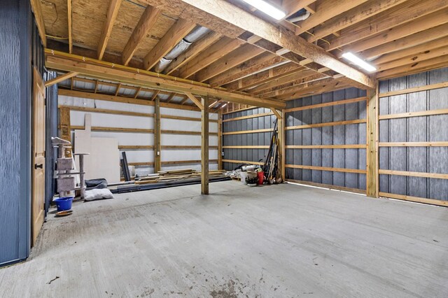 interior space with a garage