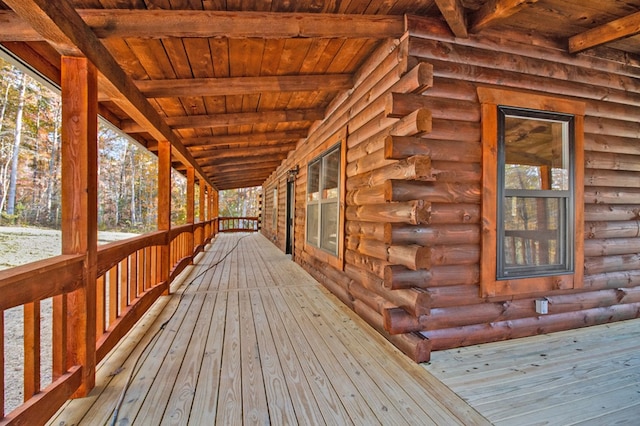 view of wooden terrace