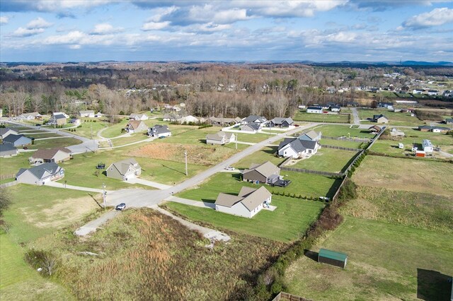 drone / aerial view with a residential view