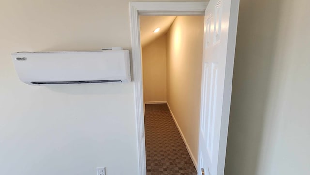 357 Taylor Rd, Byrdstown, TN 38549 - corridor with a wall mounted air conditioner and carpet flooring