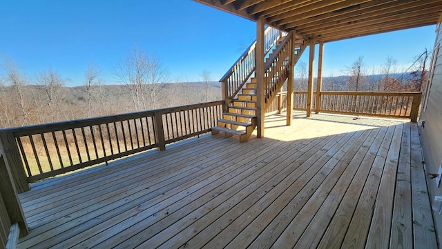 357 Taylor Rd, Byrdstown, TN 38549 - wooden deck featuring stairway