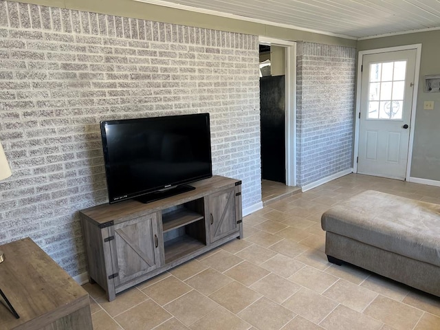 living room with baseboards