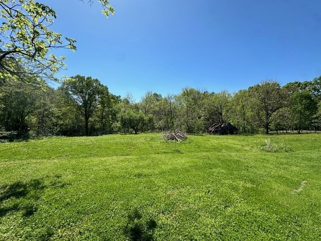 view of yard with a rural view