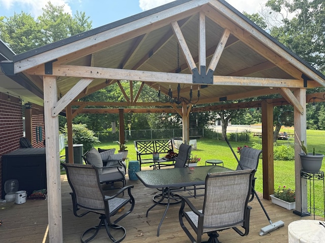 8298 Southfork Rd, Baxter, TN 38544 - wooden terrace featuring a gazebo