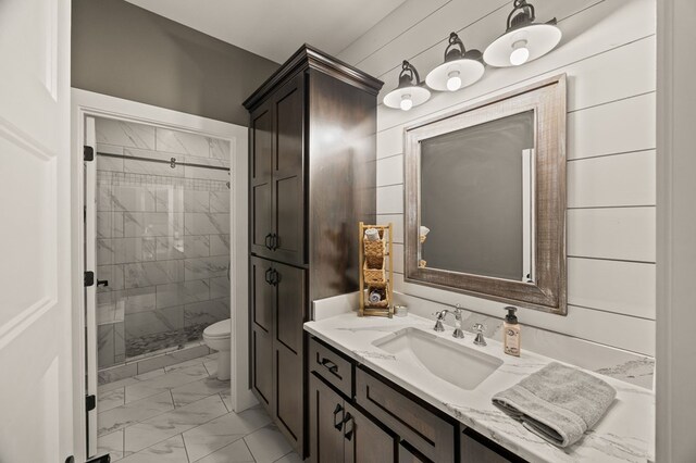8275 Medlin Rd, Baxter, TN 38544 - bathroom with marble finish flooring, vanity, and a shower stall