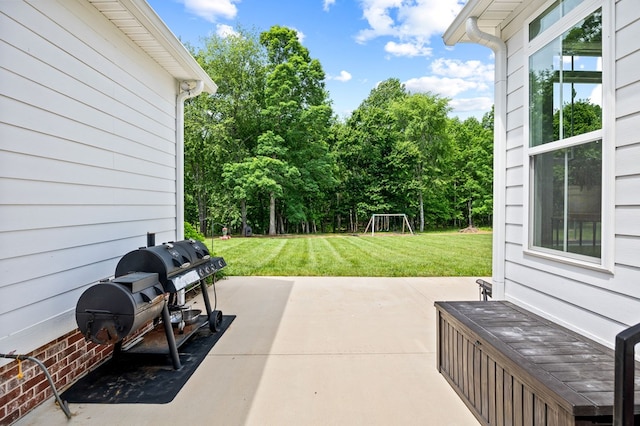 8275 Medlin Rd, Baxter, TN 38544 - view of patio / terrace featuring grilling area and a playground