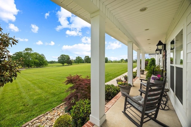 8275 Medlin Rd, Baxter, TN 38544 - covered porch with a yard