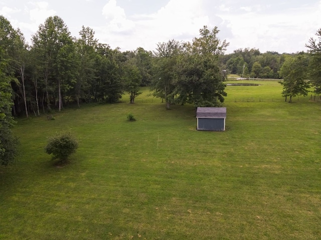 5414 Doubleview Cir, Baxter, TN 38544 - view of grassy yard with a storage unit