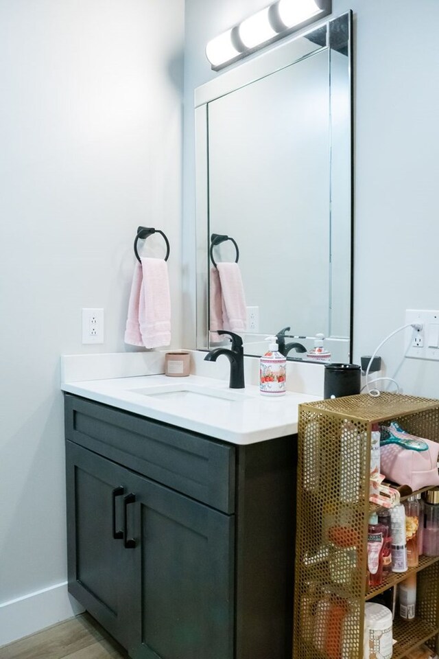 5414 Doubleview Cir, Baxter, TN 38544 - bathroom with vanity and wood finished floors