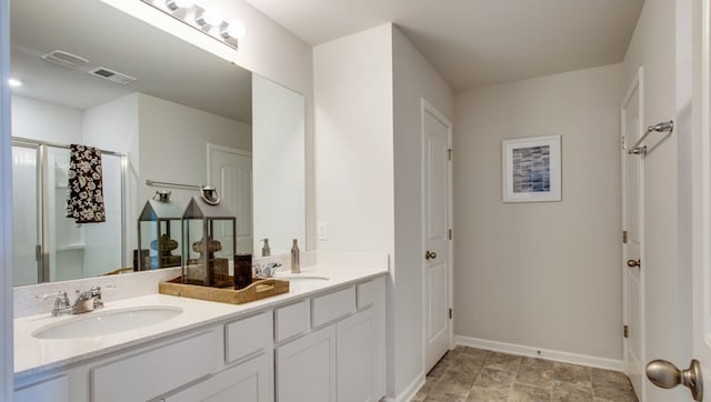 222 Dale Mires Ln, Baxter, TN 38544 - full bathroom with double vanity and a shower stall