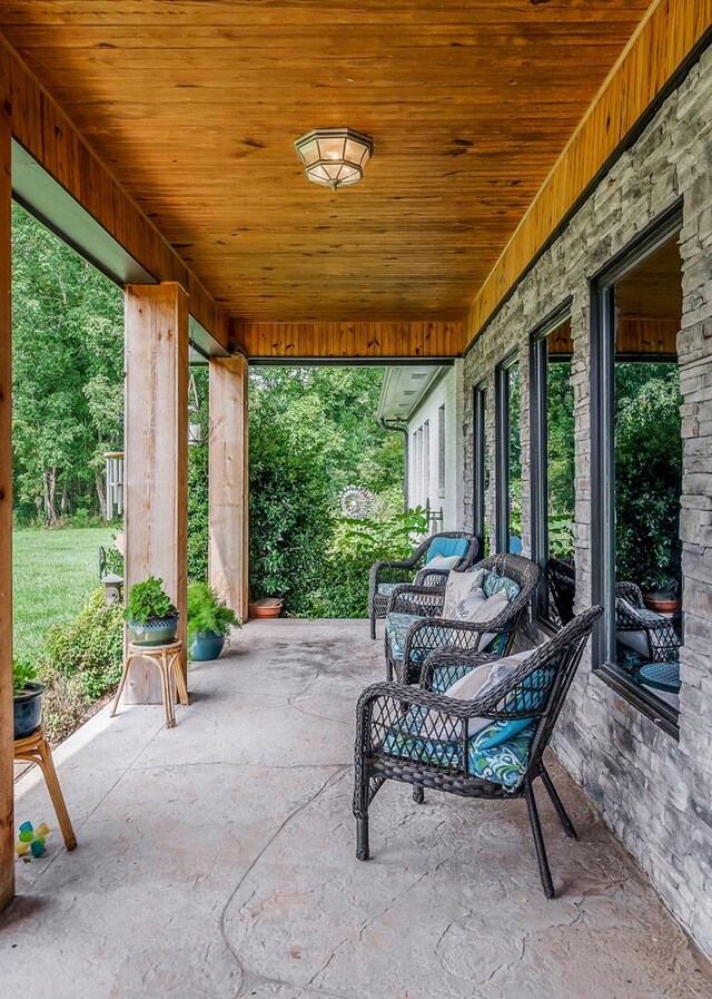 view of patio / terrace featuring an outdoor living space